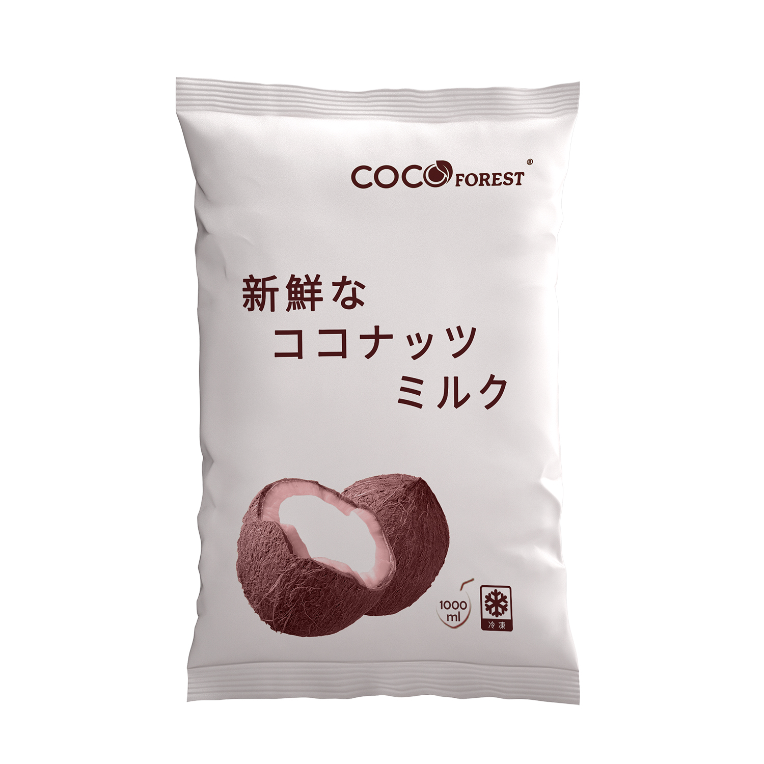 【国内製造】生ココナッツミルク 新鮮搾り 1000ml 家庭用 業務 ココナッツミルク 大容量 新鮮 国内製造 冷凍直送 濃厚 植物性のミルク ドリンク 飲料 砂糖不使用 無着色 無保存料 無香料 無漂白 ミルクティー プレゼント フレッシュ  日本製 安心 飲食店 カフェ レストラン デザート プリン カレー COCO FOREST